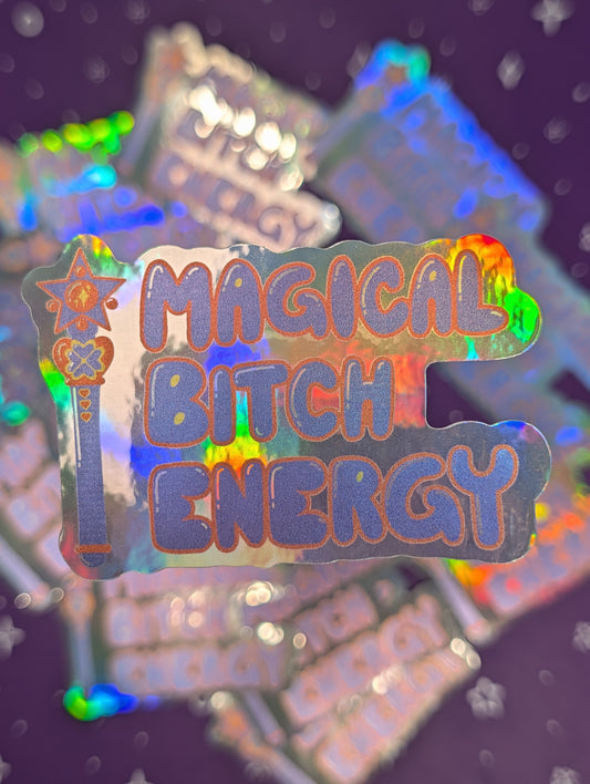 Magic Bitch Holographic Sticker