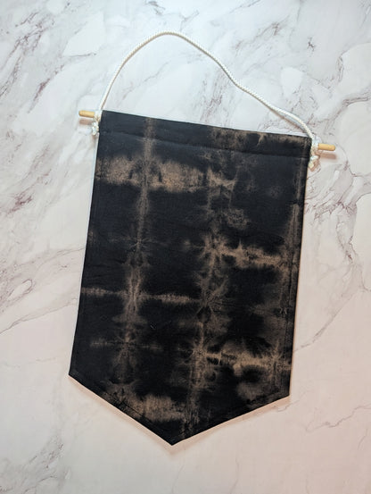 Black Tie Dye Enamel Pin Banner - Large