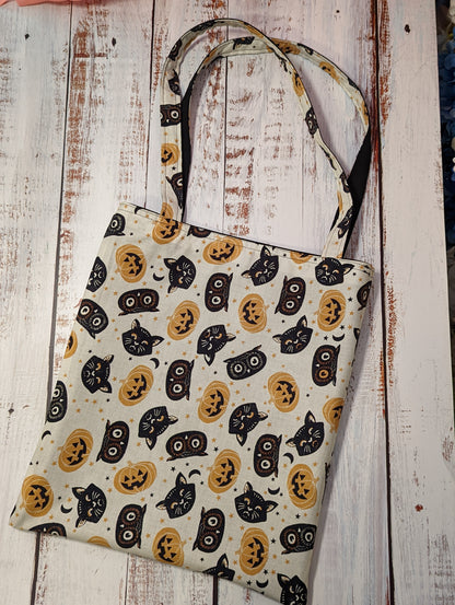 Halloween Reversible Canvas Tote Bag