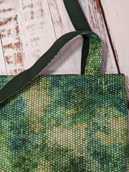 Green Scale Reversible Canvas Tote Bag