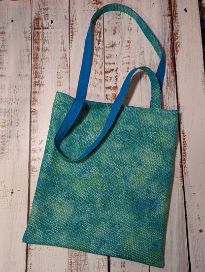 Light Green Scale Square Pocket Tote Bag