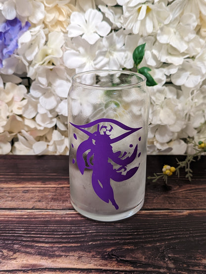 Raiden Shogun Burst Constellation Color Changing Glass Cup 16oz