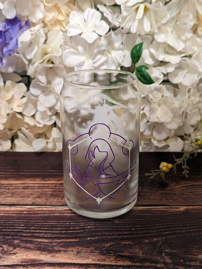 Raiden Shogun Burst Constellation Color Changing Glass Cup 16oz