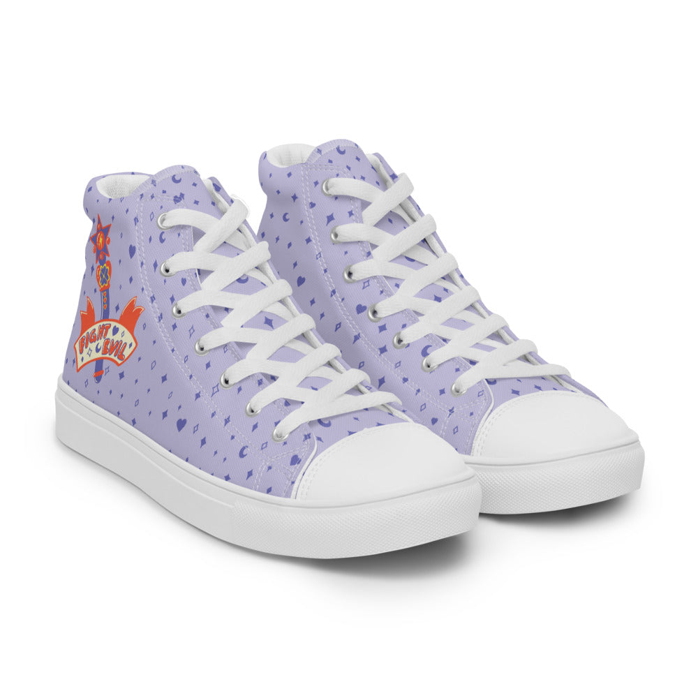 Magical Bitch Energy Men’s high top canvas shoes